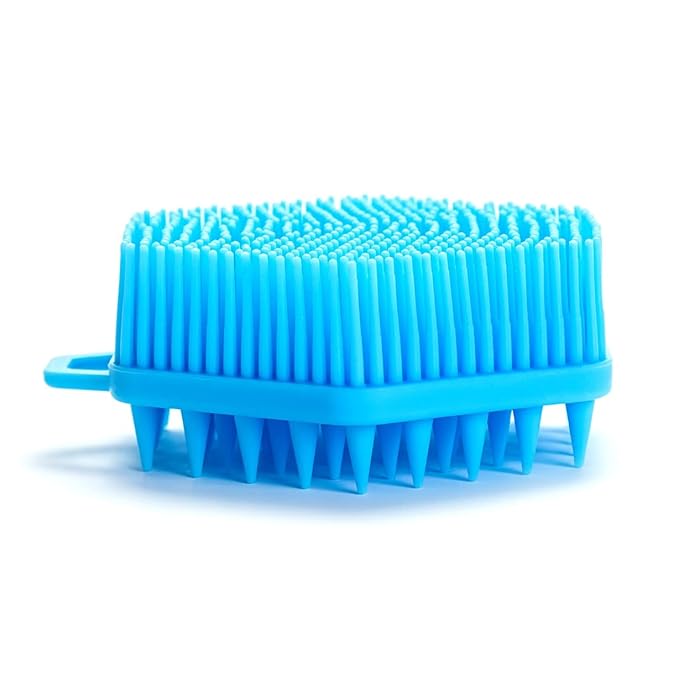 Premium Sensory Brushes for Kids or Autism,Soft Silicone Body Scrubber,2 in 1 Sensory Room Occupational Therapy,Silicone Loofah,Pets Shower Brush Bath Brush Shampoo Brush (3pcs(Hexagon))