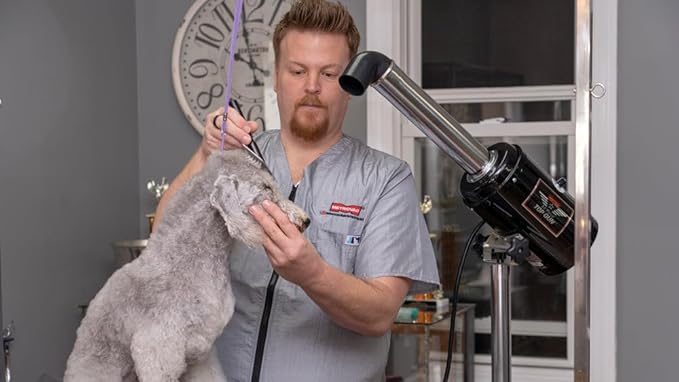 Air Force® Top Gun® Variable Speed Pet Dryer TG-3V | High-Performance Pet Dryer with Adjustable Speed & Heat Controls | Includes Stand for Large Pets | Reliable & Customizable Grooming