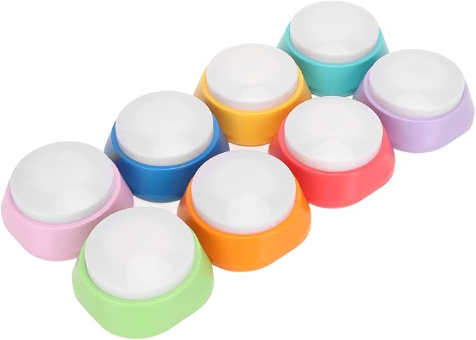 Yunseity Clear Recording, Pet Training Buzzer, Easy to Set, 30s Recordable Talking Buttons for Cats Dogs Pets, Material, 8 Packs with Multi Colors, Used for Communication