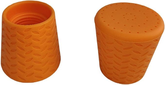2Pcs Silicone Showerheads Pet Portable Showerhead Water Bottle Sprinkler Caps for Cat and Dog Cleaning and Bathing,Orange