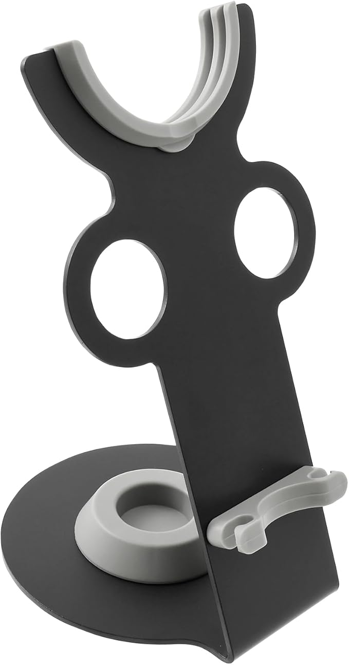 Hair Dryer Holder Stand Compatible with Dyson, Magnetic Stand with Power Plug Cable Organizer, Countertop Blow Dryer,Diffuser and Nozzles Bracket- Rust Resistant Organizer for Bedroom Washroom and Bathroom
