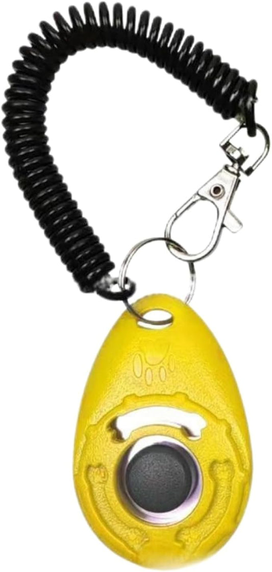 1-Pack Pet Clicker for Dogs – Easy-to-Use Training Clicker with Wrist Strap – Perfect for Puppy Potty Training, Bark Control & Sit/Stay Commands – Effective Positive Reinforcement Tool (yellow)