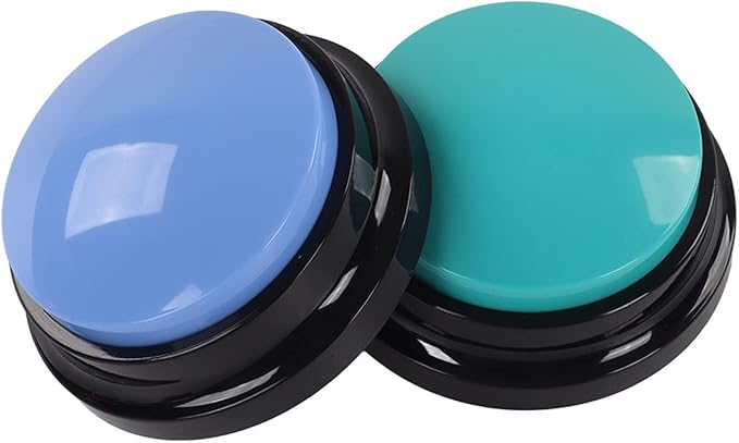 Sanpyl Dog Buttons for Communication, Voice Recording Buttons 30 Seconds Record Pet Training Buzzer, Dog Talking Set 4 Packs, Easy to Press, Funny Dog Cat Pet Training