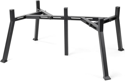 LOOBANI Double Dog Bowl Stand: 2-in-1 Elevated Food Water Bowl, Adjustable Width Fits Bowls 5.9"-8.7" (Stand Only), Anti-Slip Raised Bowl for Medium Adult, Senior, Arthritis Dogs, Black, Large