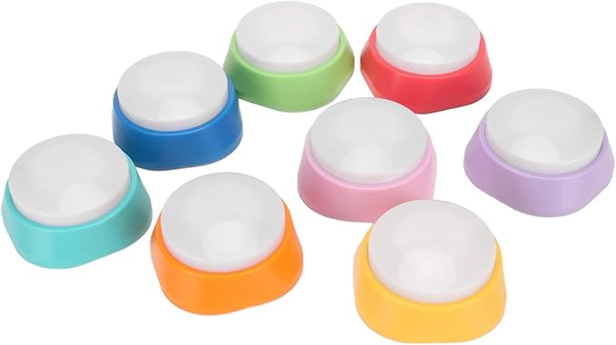 Yunseity Clear Recording, Pet Training Buzzer, Easy to Set, 30s Recordable Talking Buttons for Cats Dogs Pets, Material, 8 Packs with Multi Colors, Used for Communication