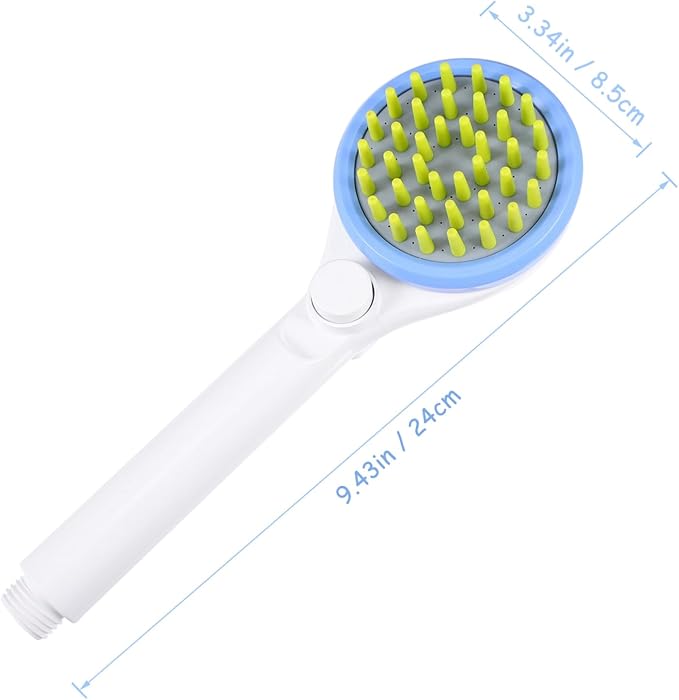 GALPADA Portable Pet Shower Sprayer with Hose Abs Durable Dog Combing Brush and Massage Shower Head for Long Hair Dogs and Cats Grooming Bathing