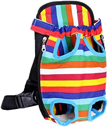 Pet Dog Carrier Backpack Mesh Camouflage Outdoor Travel Products Breathable Shoulder Handle Bags for Small Dog Cats (XL, Rainbow)