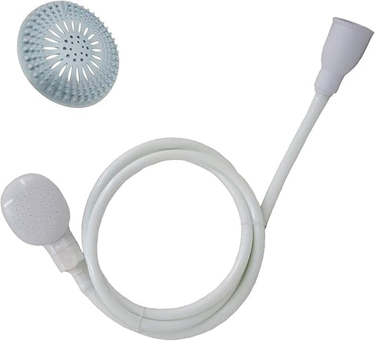 2m/6.56ft Sink Spray Hose,Portable Sink Hose Faucet Sprayer With 1Pcs Floor drain, Shampoo Sprayer Handheld Hose Faucet Shower Head Spray Hose for Bathing,Pets,Washing Hair,Rinsing Vegetables