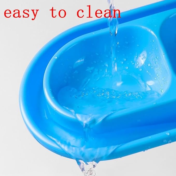Cat Kitten Dish Dog Puppy Feeder Pet Bowl 3 Colors New Light Blue