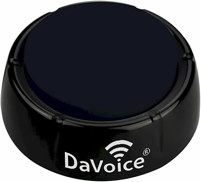 DaVoice Dog Buttons for Communication, Recordable Button for a Cat Dog Talking Button Set, Dog Communication Buttons, Dog Command Buttons Pet Buttons for Talking Speaking Push Buttons to Talk (Black)