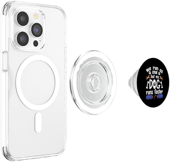 Dog Agility Trainer We Run As One Tunnels Rings Jumps PopSockets MagSafe PopGrip for iPhone