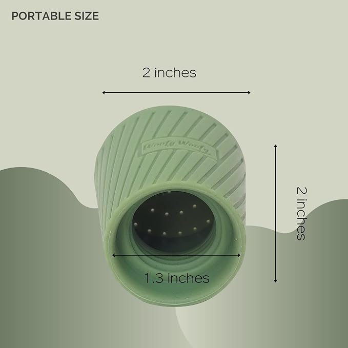 Portable Mud Dog Shower Head, Bottle Attachment for Water Sprayer, Pet Silicone Bath Shower Sprayer for Dogs, Fits Most Plastic Water or Soda Bottles from 16oz to 2 liters (Fair Green)