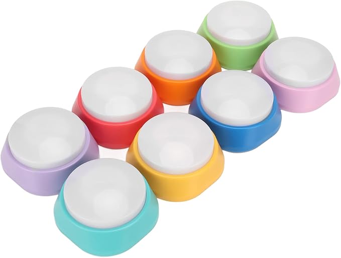 Yunseity Clear Recording, Pet Training Buzzer, Easy to Set, 30s Recordable Talking Buttons for Cats Dogs Pets, Material, 8 Packs with Multi Colors, Used for Communication