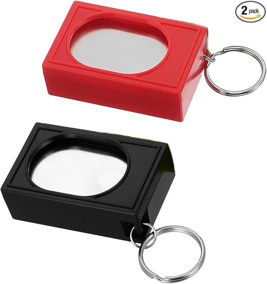 2pcs Portable Square Box Training Clicker Puppy Clicker Trainer for Dogs Cats Birds Lizards Fish Aid for Indoor Use (Black+Red)