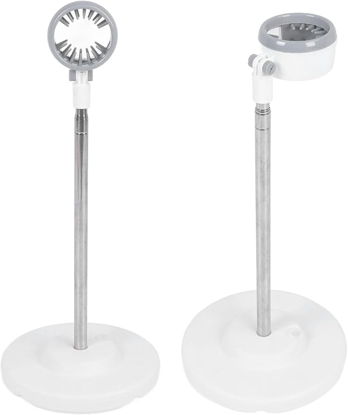 Standing Hair Dryer Holder Stand for Pet Grooming, Blow Dryer Stand with Water Filled Base, Telescopic Adjustable Height up to 55.1in, 360° Multi Angle Clamp for Floor or