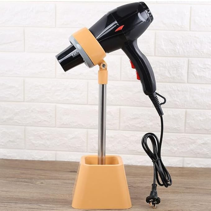 Mikikit Pet Hair Dryer Holder Rotation Dog Dryer Stand Hair Tool Organizer Stainless Steel Pp