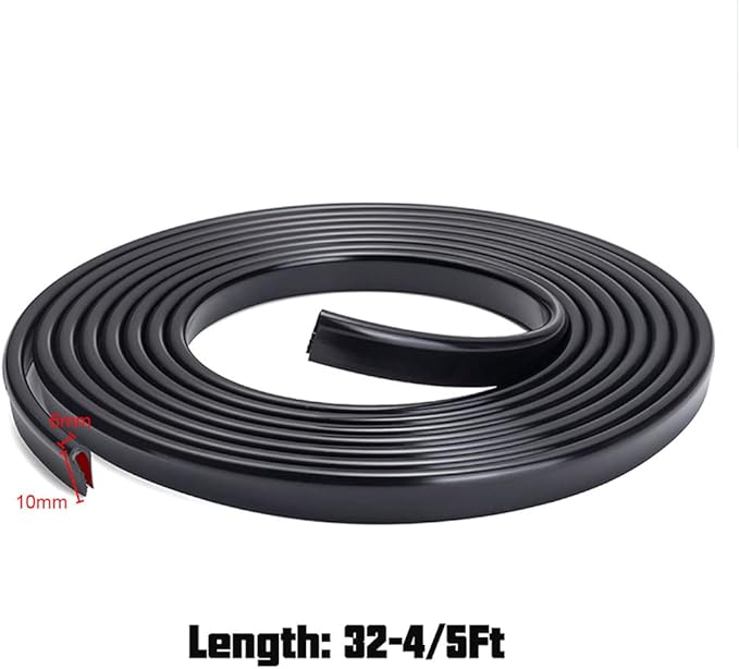 Winunite 32.8ft (10m) Car Door Edge Guards Black – Self-Adhesive PVC, U-Shaped, Fits Most Vehicles, Fade-Resistant, Scratch- and Chip-Resistant – Reduces Dings in Parking Lots