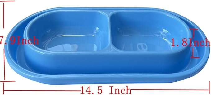 Ant Proof Cat Dish Pet Feeder 32 Oz Food Water Bowl for Small Medium Size Dogs Cats (Grey,M)