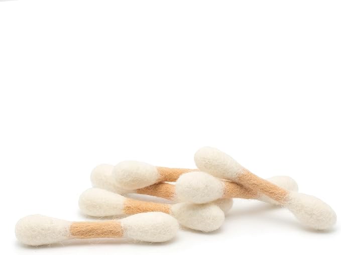 Glaciart One MINI Swabs Cat Toys with Catnip - 6 Pk | Durable for Chew, Cute Cat Toys Interactive Kitty for Boredom, Exercise, & Play | Filled w/Organic Catnip for Anxiety & as Digestive Aid