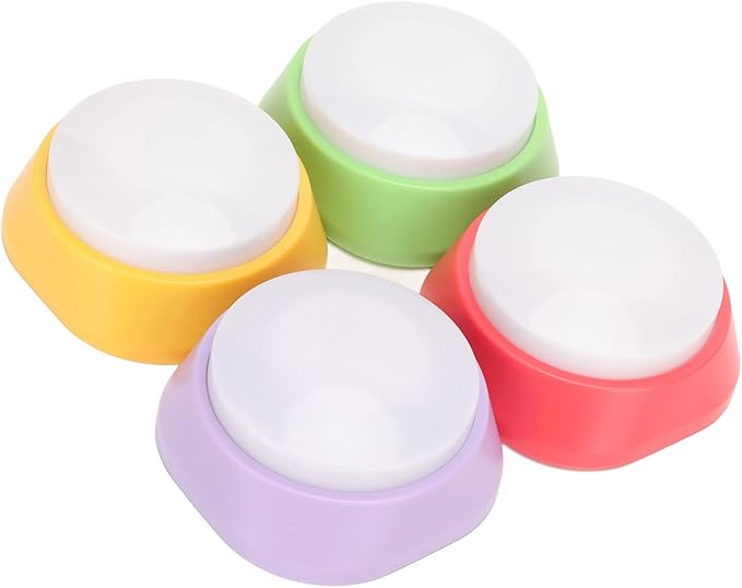 Dog Buttons Talk, Dog Talking Buttons Dog Communication Pet Training Press Buzzer 4 Pcs Voice Recording for Pet Interactive Training