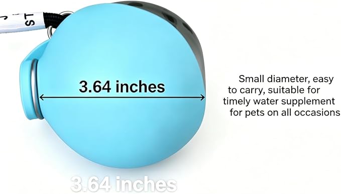 Dog Water Bottle Portable, 285ml Leakproof Stainless Steel Pet Water Dispenser with Lanyard, BPA-Free Spherical Travel Water Bowl for Small Medium Dogs, Outdoor Walking, Hiking,