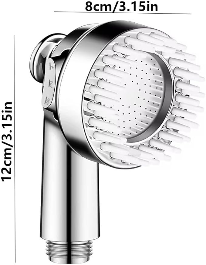Leadigol Pet Shower Head,Dog Bathing Nozzle,Shower Sprayers with Bath Brush,Pet Washing Sprinkler,Handheld Showerhead for Cats(Silver)