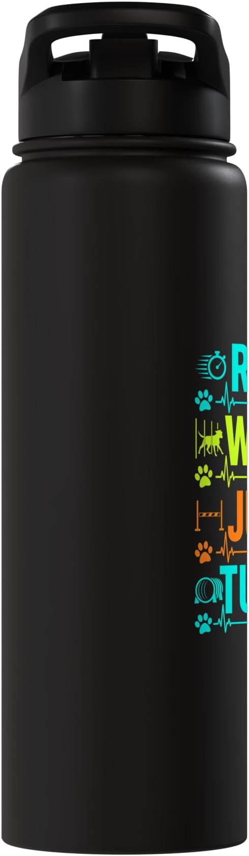 Run Weave Jump Tunnel Dog Agility Stainless Steel Insulated Water Bottle