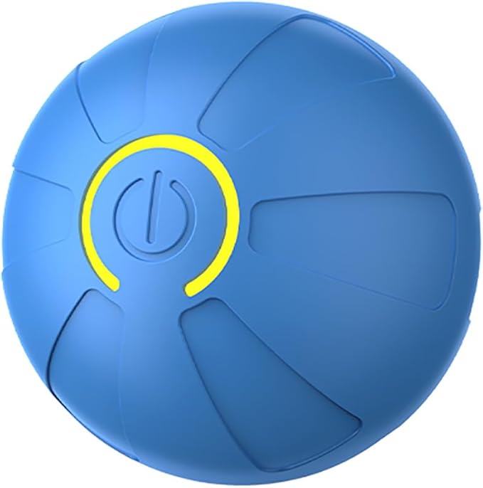 Dog Toys,Cat Toys,A Toy Ball Suitable for Entertaining Small Dogs， Rechargeable Interactive Pet Ball with LED Lights, Self Moving Pet Toys,Automatic Jump Ball with a Diameter of 2.08 inches(Blue)