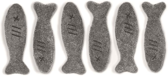 ONE FAST CAT Wheel Chaser Toy - Catnip-Infused, Crinkly Soft Plush Sardine Bait with Hook and Loop Fastener Strips for Use with The Cat Exercise Wheel