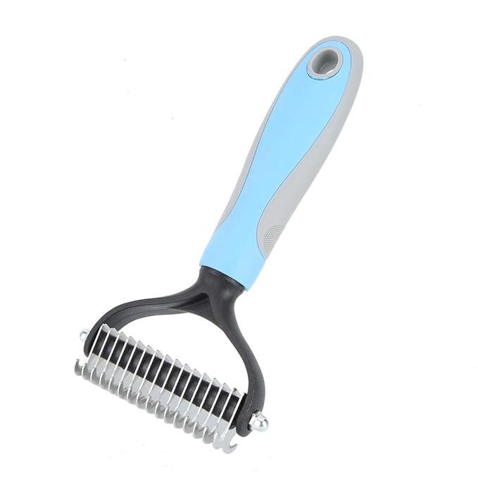 Undercoat Rake for Dogs Deshedding Brush Removal Comb for Pet Dog Cat Fur Knot Cutter Grooming Tool Detangling Dematting Long S 283X180mm