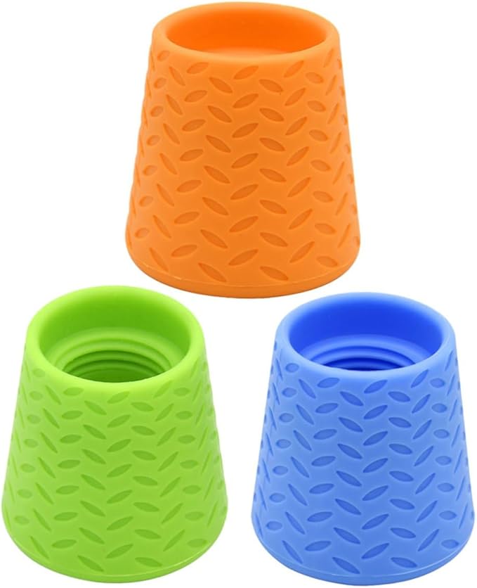 Luxshiny 3pcs Portable Dog Shower Sprayer Kit Soft Silicone Pet Bathing Tool for Outdoor Cleaning Travel-Friendly Compact Design in Orange Blue Green