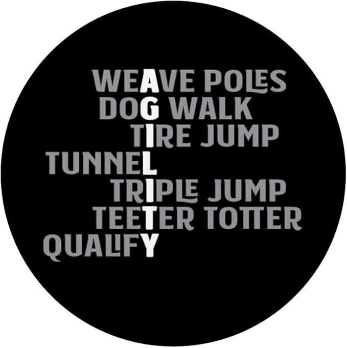 Canine Agility Acrostic Poem Gift For Dog Agility Handler PopSockets Grip and Stand for Phones and Tablets