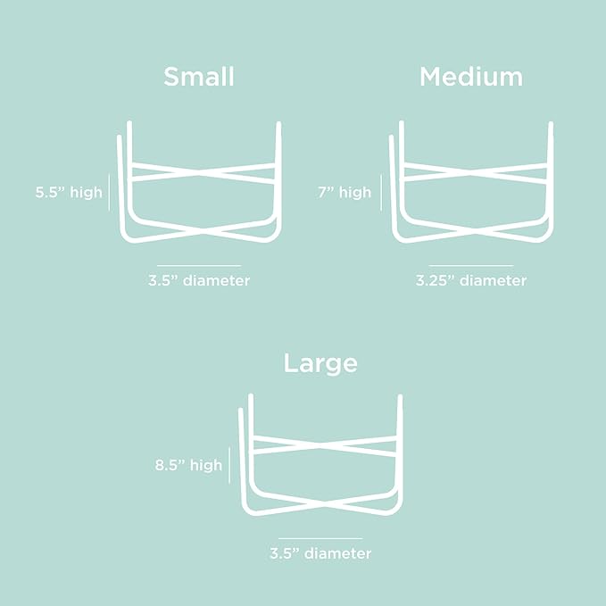 Waggo Simple Solid Double Dog Bowl and Dog Bowl Stand - Double Iron Stand with Double Ceramic Feeder or Water Bowl, Small or Large Dog Elevated Pet Feeder (Matte Black, Medium)