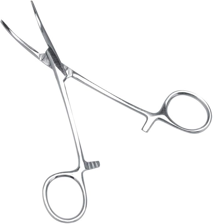 Dog Ear Hair Removal Tool, Dog Ear Plucking Tool Dog Ear Hair Remover Pets Ears Nose Hair Puller Stainless Steel Grooming Cleaning Clamp with Curved Tip Tweezers for Pet Cat Trimmer Accessories(small)
