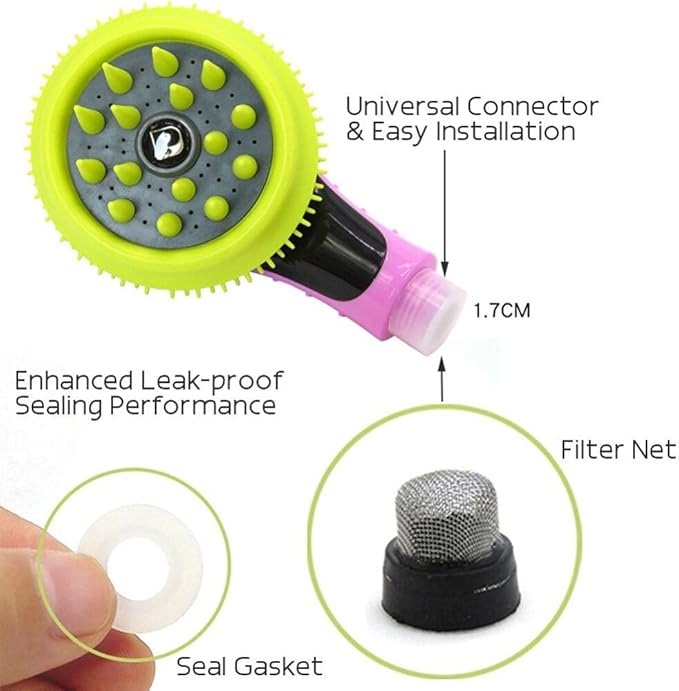 Pet Sprayer Pet Combing Massage Shower Sprayer Wash Grooming Bathing Massage Brush Handheld Shower for Dogs Cats Pet Supplies