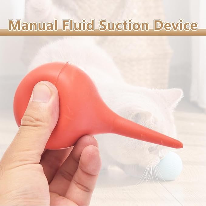 3 Pcs Manual Fluid Suction Device, for Pet Rubber Ear Washing Squeeze Bulb Ear Washing Removal Tool Ear Wax Removal, Pet Earwax Cleaning(Black, Red, Blue)