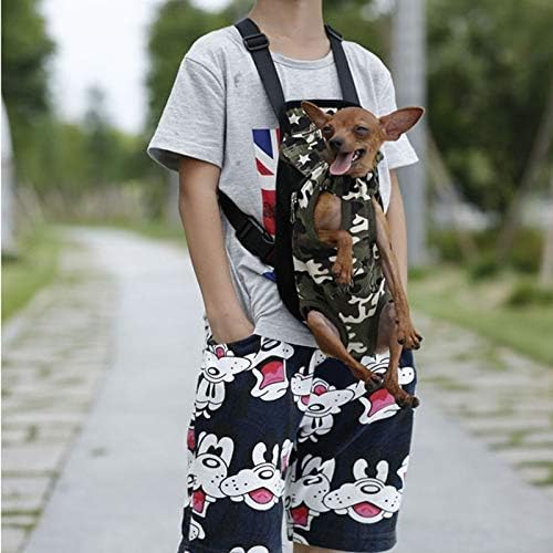 Dog Carrier Legs Out Front Pet Carrier Backpack Adjustable Puppy Cat Small Bag with Shoulder Strap and Sling for Traveling Hiking Camping Outdoor（Camouflage l