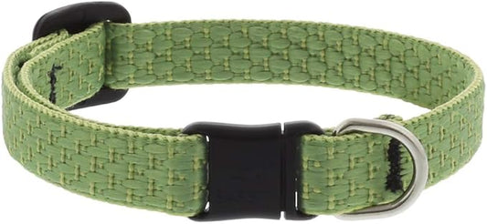 LUPINEPET Polyester ECO Breakaway Buckle Safety CAT Collar, ONE Size: 8-12 in Neck, 1/2-IN Wide, Moss