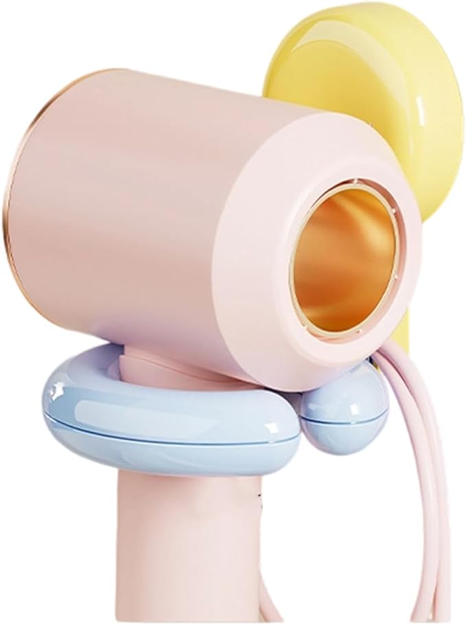 Space Saving Wall Mount Hair Dryer Holder Strong Adhesive Suction Cup Holds 5kg for Home Salon Bathroom Wall Mounted Hair Dryer Holder