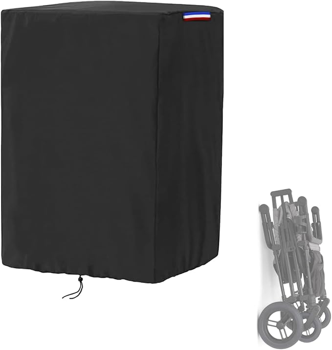 Wagon Cover Compatible with Jeep Wrangler Deluxe 4 Seater Stroller Wagon, Waterproof 420D Covers for Foldable Wagon Stroller(30''L x 30''W x 44''H)