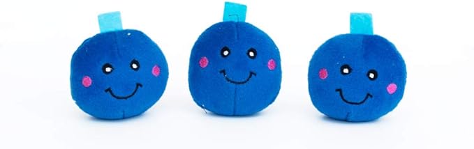 ZippyPaws ZP898 Miniz 3 Pack Blueberries Squeak Toy