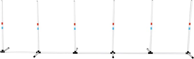 Dog Agility Training Equipment Set - Adjustable Jump Bar, Hurdles & Tunnel, Complete Dog Agility Course Kit for Outdoor Indoor Use, Easy to Assemble for Small Medium Large Dogs