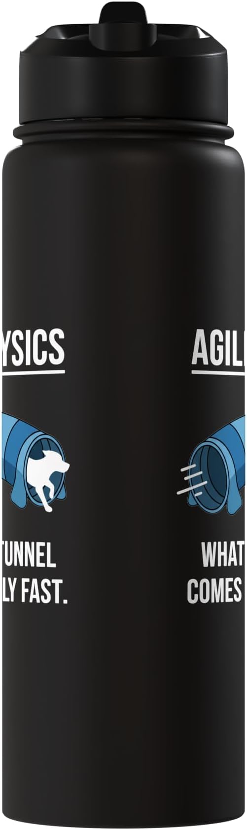 Dog Agility Physics, What Goes In Tunnel Comes Out Really Stainless Steel Insulated Water Bottle