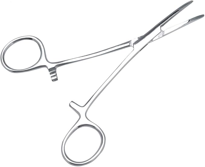 Dog Ear Hair Removal Tool, Dog Ear Plucking Tool Dog Ear Hair Remover Pets Ears Nose Hair Puller Stainless Steel Grooming Cleaning Clamp with Curved Tip Tweezers for Pet Cat Trimmer Accessories(small)