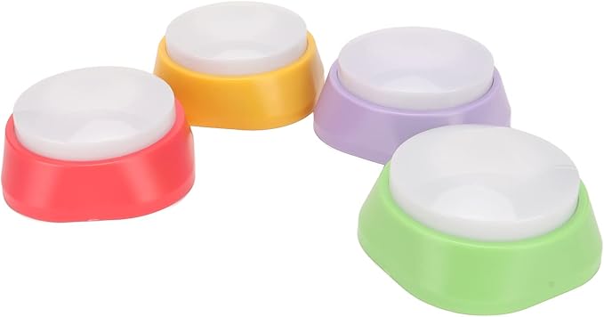 Dog Buttons Talk, Dog Talking Buttons Dog Communication Pet Training Press Buzzer 4 Pcs Voice Recording for Pet Interactive Training