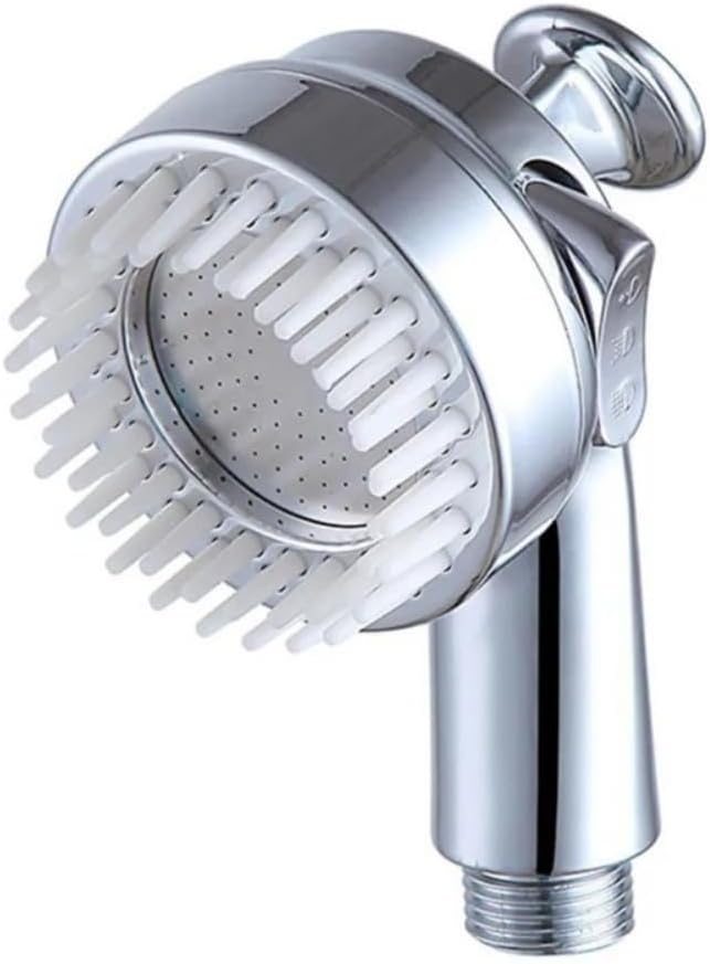 Leadigol Pet Shower Head,Dog Bathing Nozzle,Shower Sprayers with Bath Brush,Pet Washing Sprinkler,Handheld Showerhead for Cats(Silver)