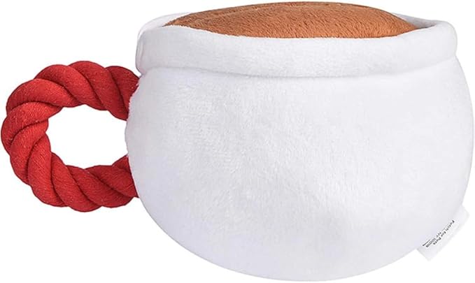Plush Dog Chew Toys Enrichment Toys for Aggressive Chewers Interactive Burrow Activity Cute Dog Gifts Funny Toy Bundle for Small Medium Large Dogs (Mug)