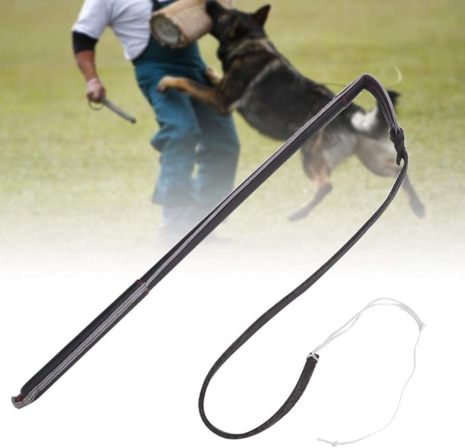 Dog Teaser Wand, Handle Length 20.7in Dog Whip, Band Length 37.4in Dogs Flirt Pole Toy Suitable for Daily Outdoor Exercises and Indoor Command Reinforcement for Medium and Large Dogs