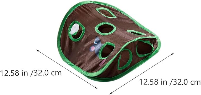 balacoo Cat Tunnel Toy Nine-Hole Interactive Pet Tunnel with Soundable Mouse Design for Indoor Cats 12.59X12.59X5.11In Stimulates Exploration and Play