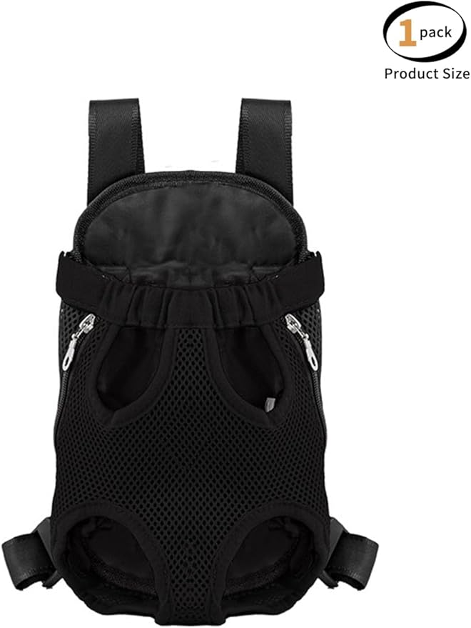 Black pet Carrier Backpack, Dog Carriers for Small Dogs Backpack, Small Dog Chest Backpack, Suitable for Walking/Hiking/Camping/Traveling